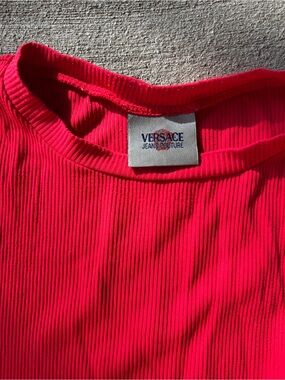 Versace Jeans Couture Ribbed red Top